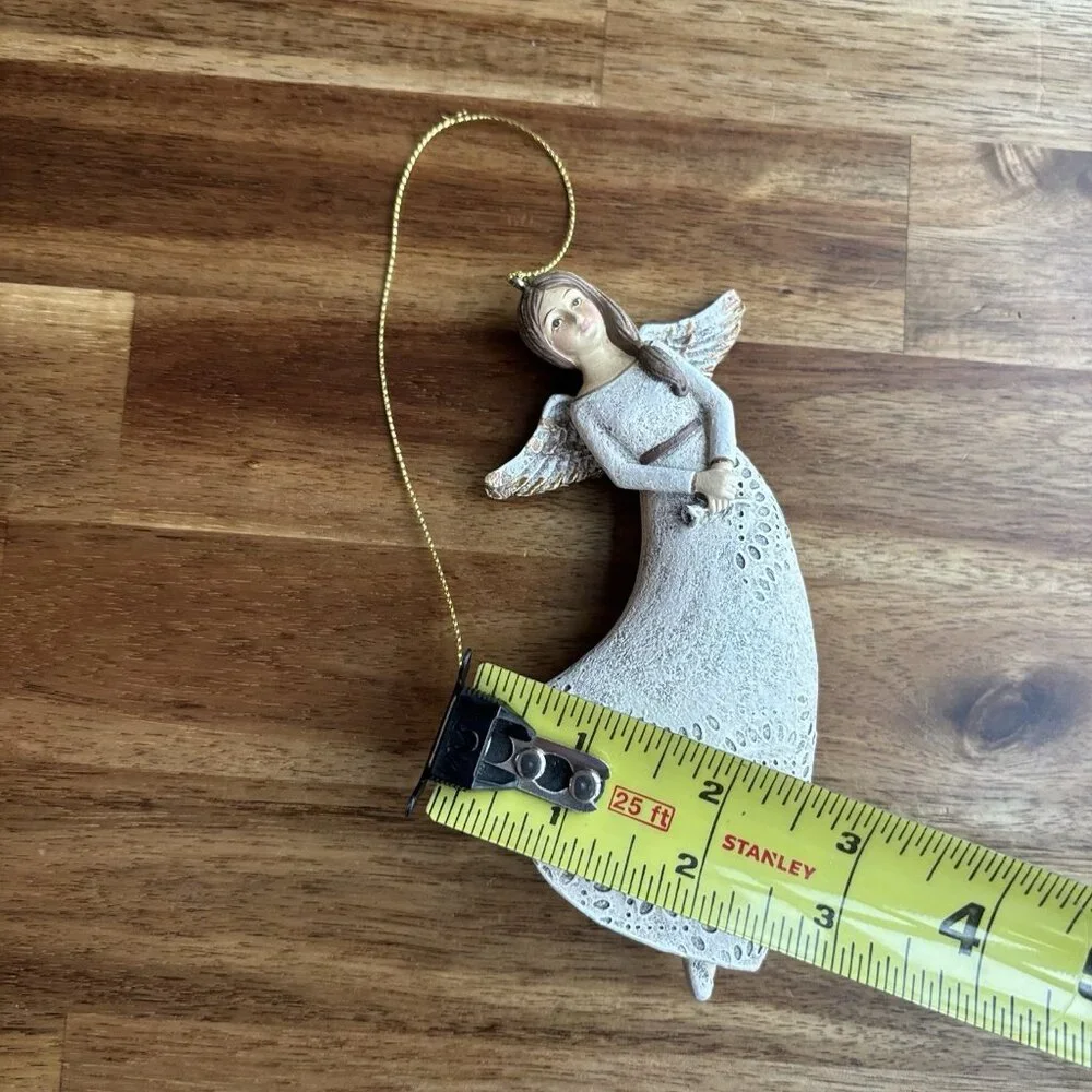 Hanging In Loving Memory Angel Figure Brown Hair‎ Decor Gift